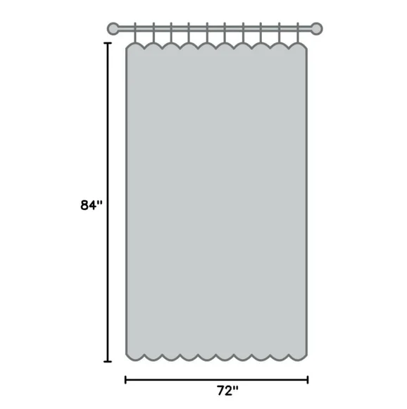 Gibelle Extra Long Shower Curtain 72 x 84, Tall Nautical Coastal  - Picture 7 of 8